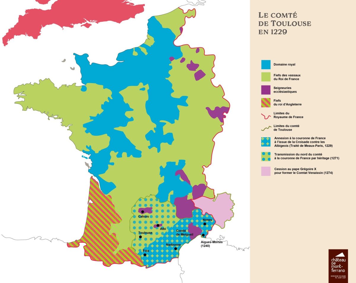 Le comt de Toulouse en 1229