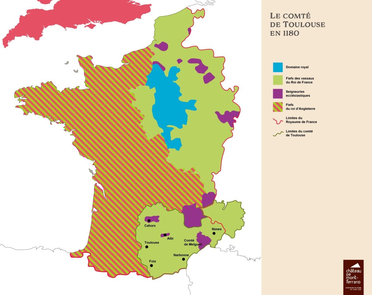 Le comt de Toulouse en 1180