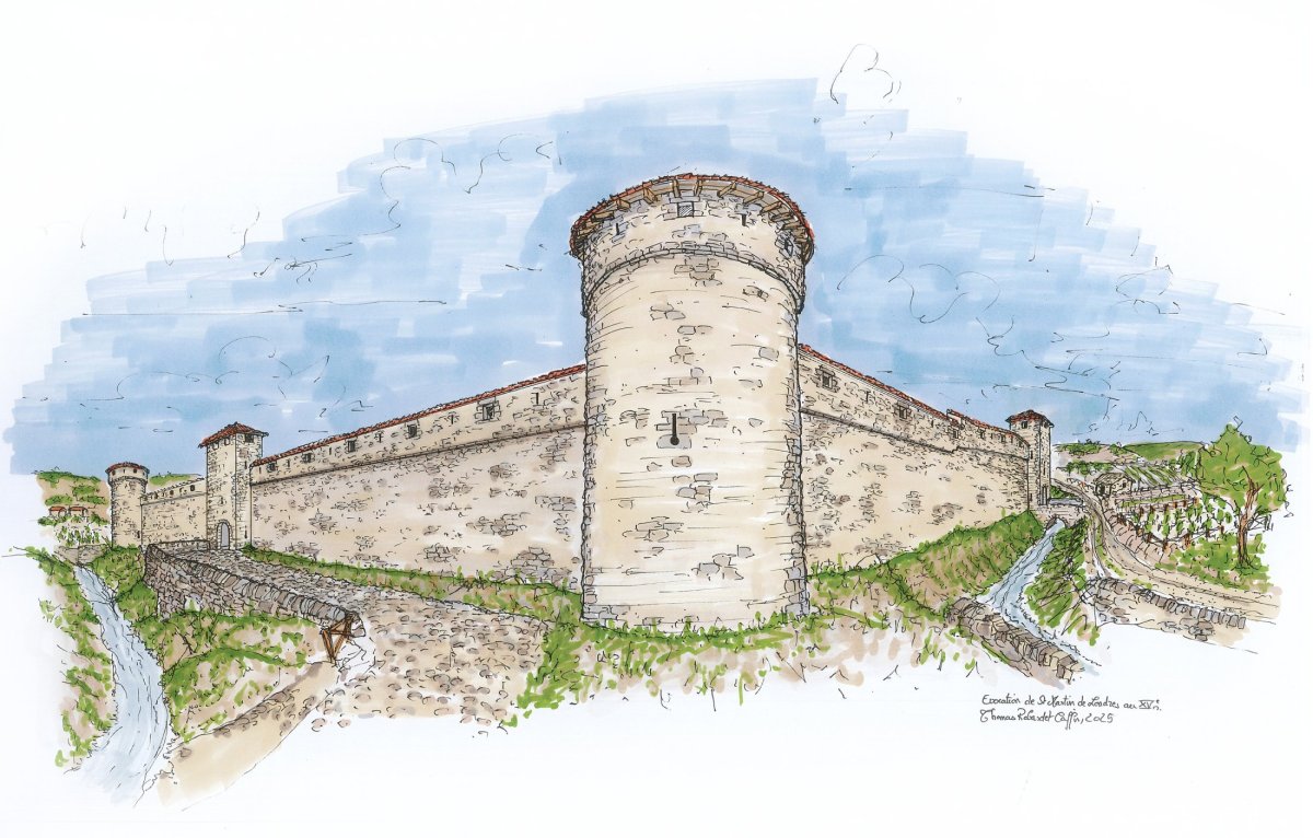 vocation de Saint-Martin-de-Londres au XVe sicle. Croquis : Thomas Robardet-Caffin