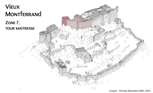 Localisation du donjon de Montferrand