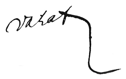 Signature de Jacques de Valat